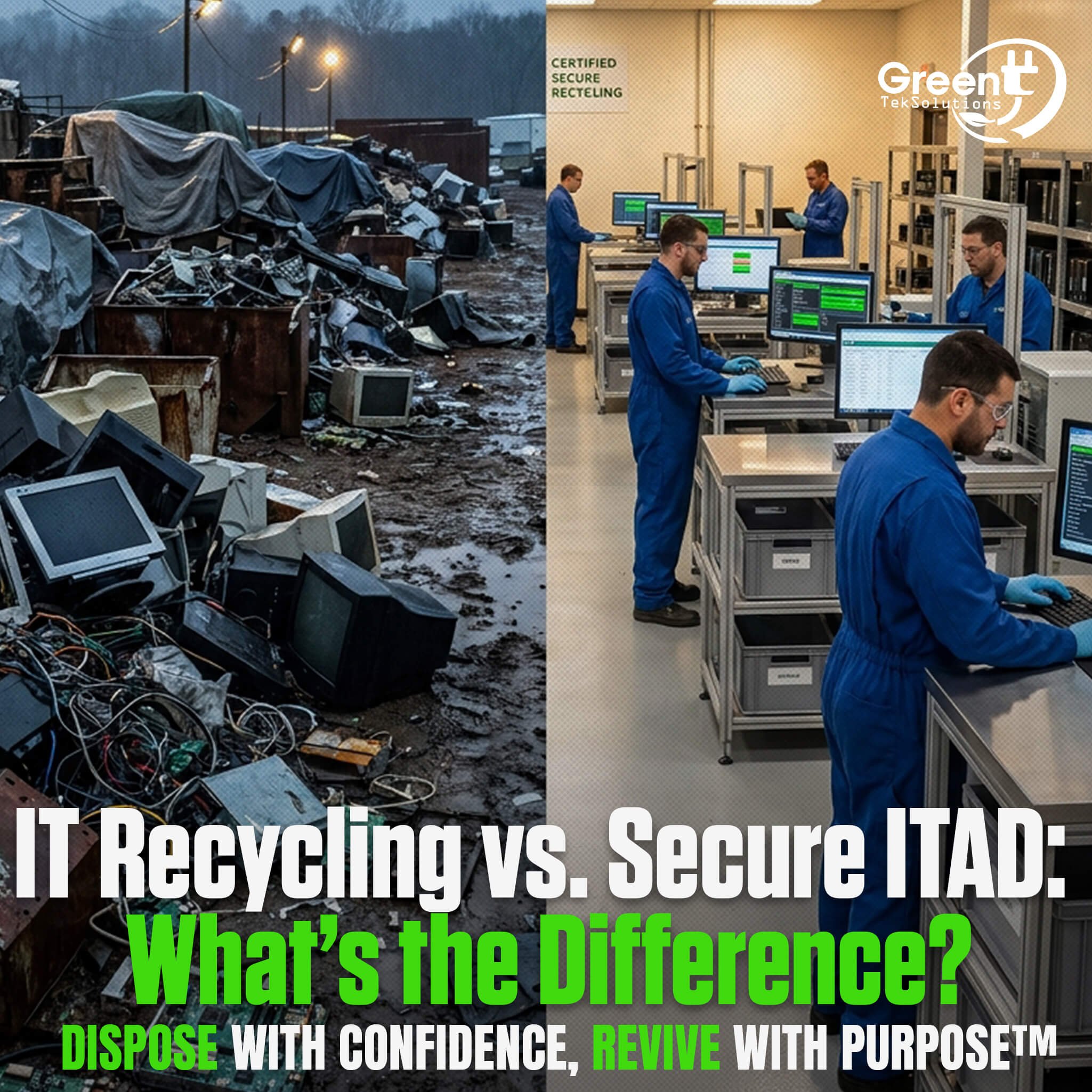 IT Recycling vs Secure ITAD | Data Security & Compliance