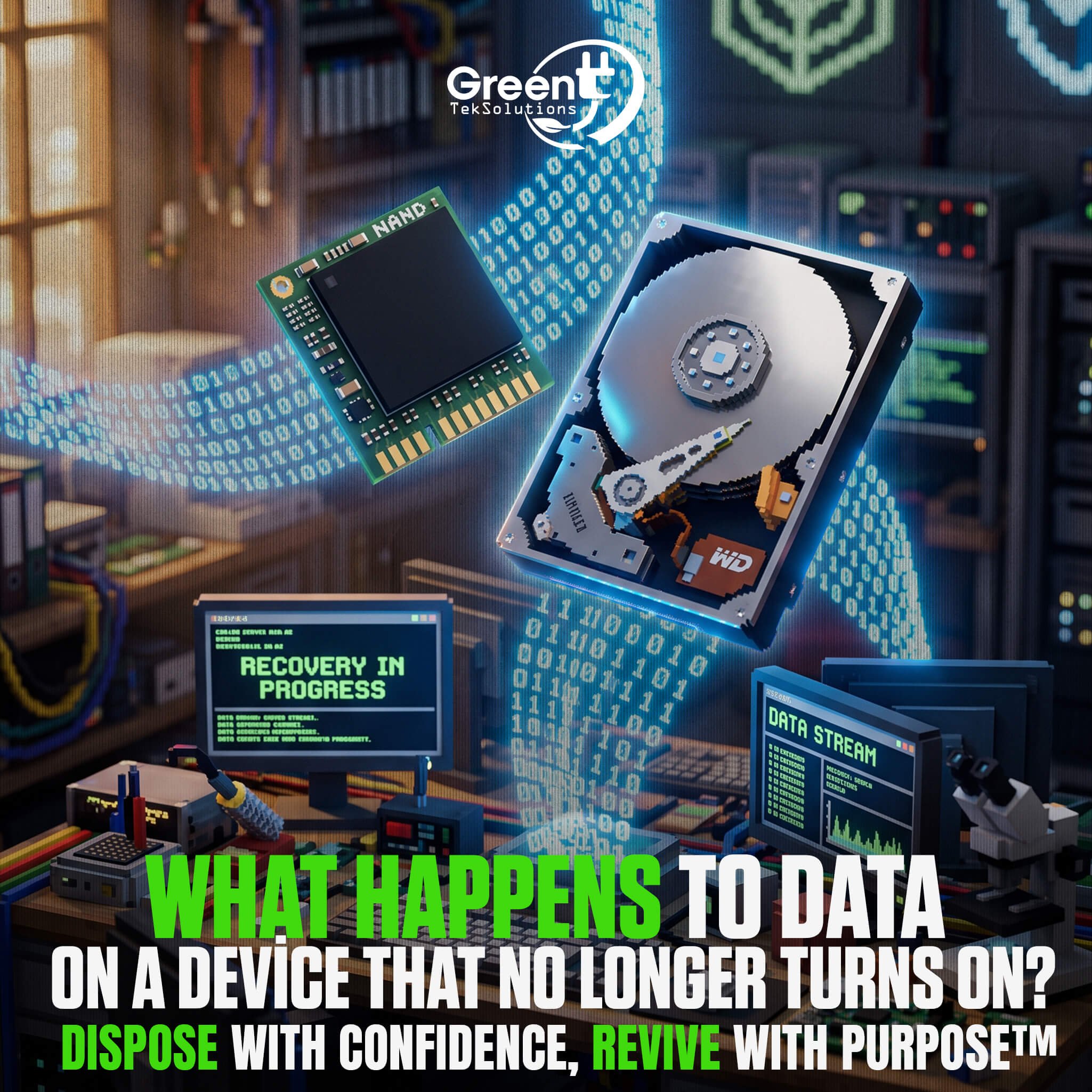 Data on a Device That Won't Turn On | GreenTek